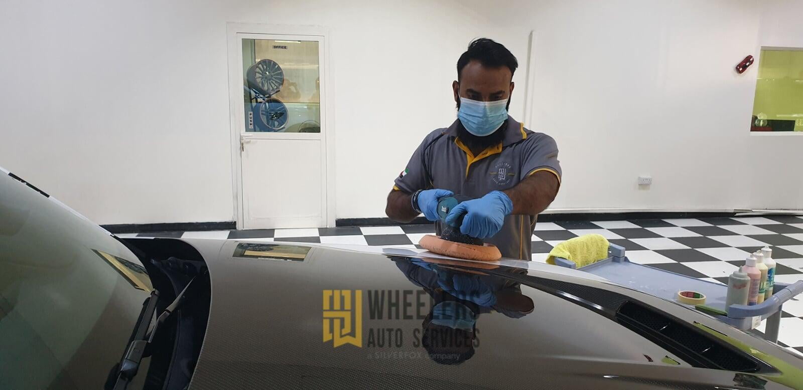 Our professional works on the full body polishing and waxing of the car